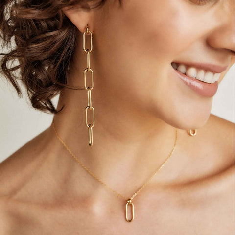 Aretes Eslabon Long