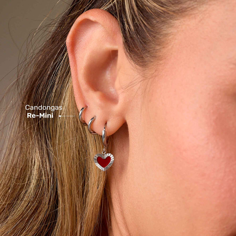 Candongas Re-mini  - Plateado