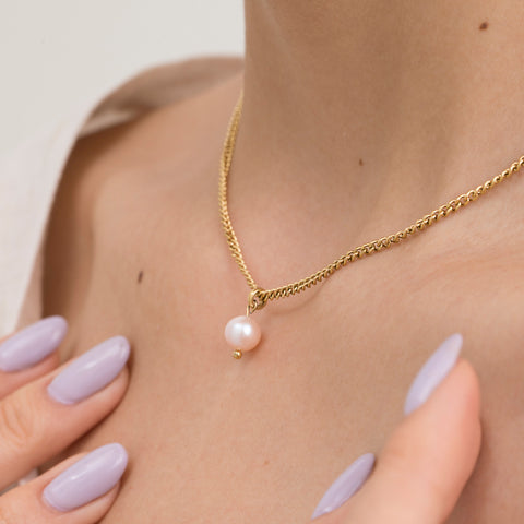 Collar Perla Rosa