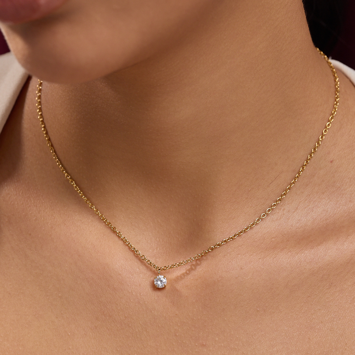 Collar Crystal round