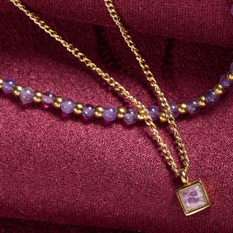 Collar Amatista Square