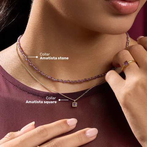 Collar Amatista Square