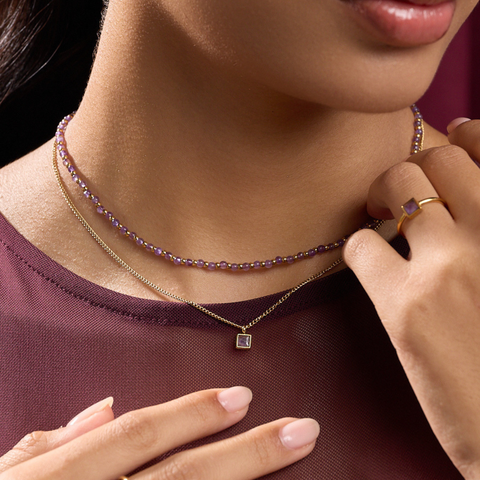 Collar Amatista Square