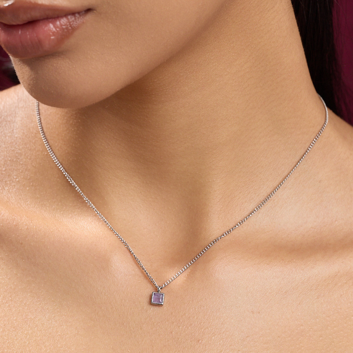 Collar Amatista Square